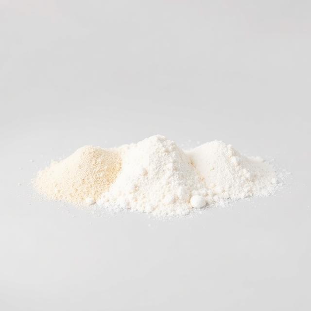 Industrial mineral additive powders for coatings shown as a neutral studio product photograph