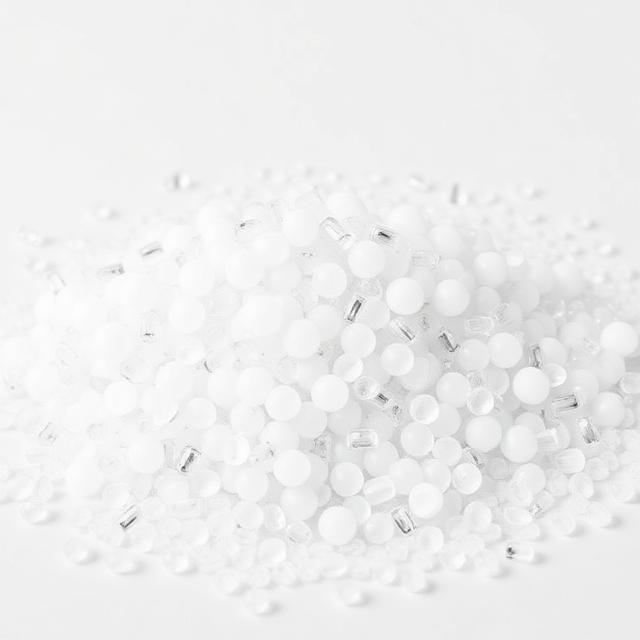 Metallocene LLDPE resin pellets shown as a neutral studio product photograph