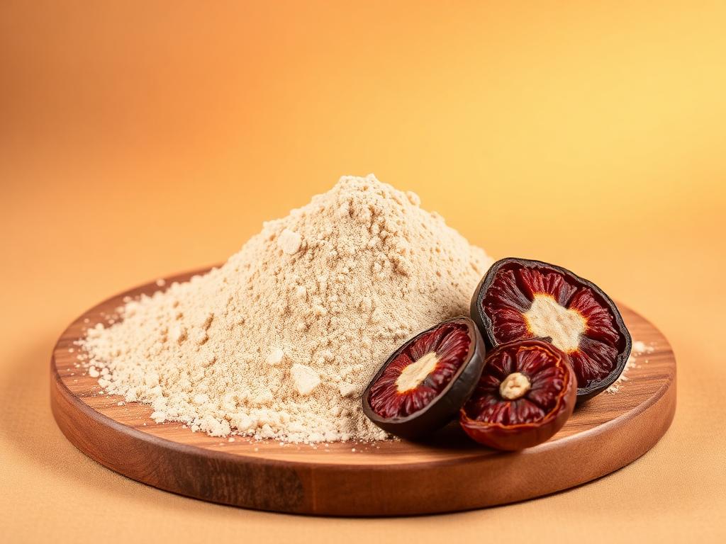 Mogroside V (Monk Fruit) — studio photograph of the off-white to light beige powder as supplied in bulk
