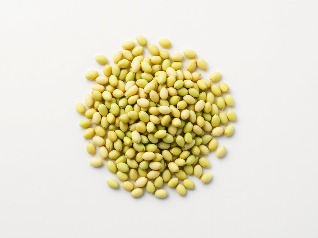 Mung Beans shown as a neutral studio product photograph of the bulk material