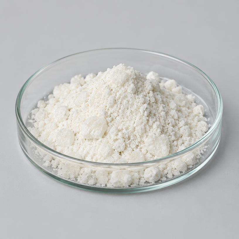 N-Chlorophthalimide — Industrial Grade — studio photograph of white to off-white crystalline powder, presented as a B2B sourcing category illustration