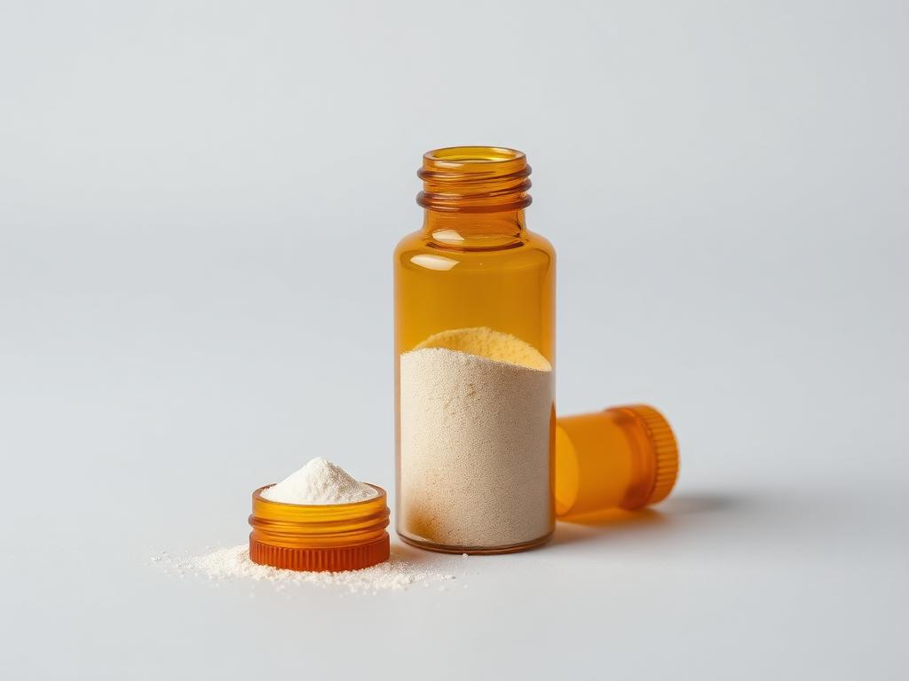 NADH shown as a neutral studio product photograph of the bulk material