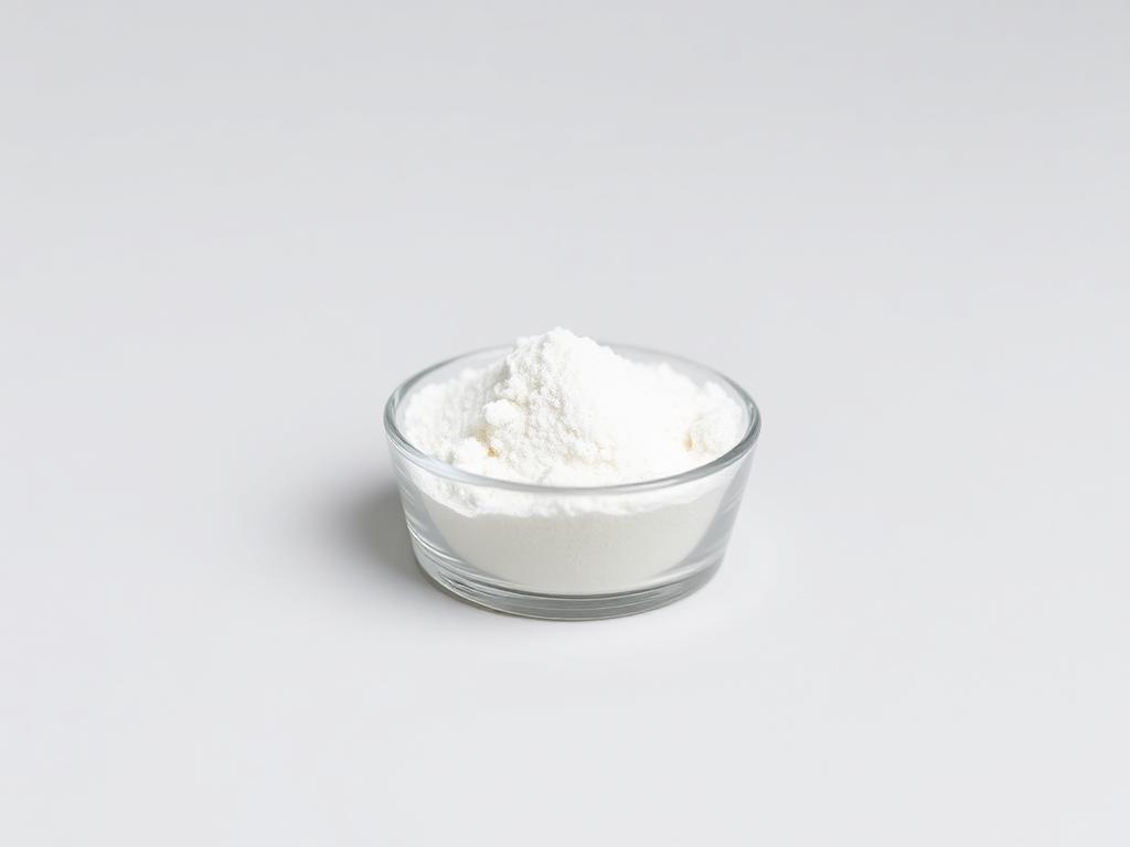 Natamycin shown as a neutral studio product photograph of the bulk material