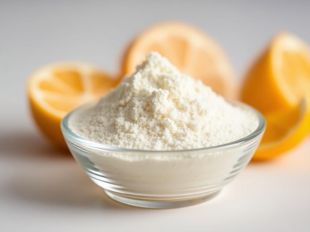 Neohesperidin Dihydrochalcone (NHDC) — studio photograph of the off-white to pale yellow powder as supplied in bulk