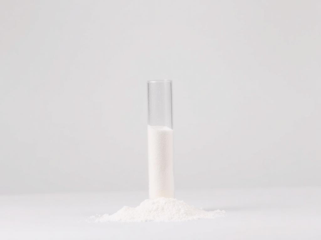 Neotame — studio photograph of the white powder as supplied in bulk