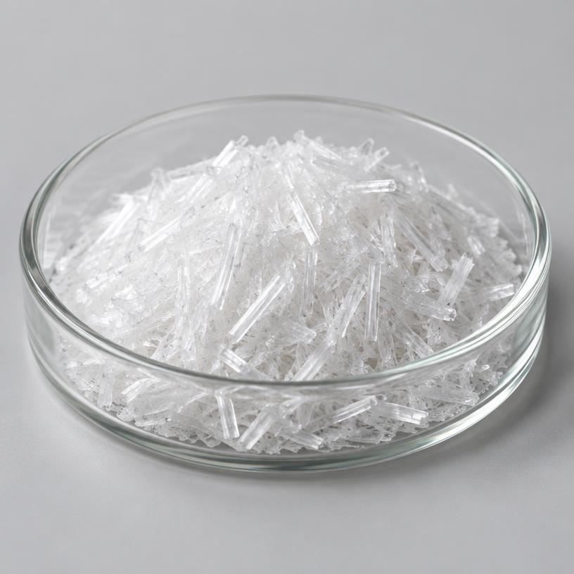 Niacin — Food & Nutraceutical Grade — studio photograph of white crystalline powder, presented as a B2B sourcing category illustration