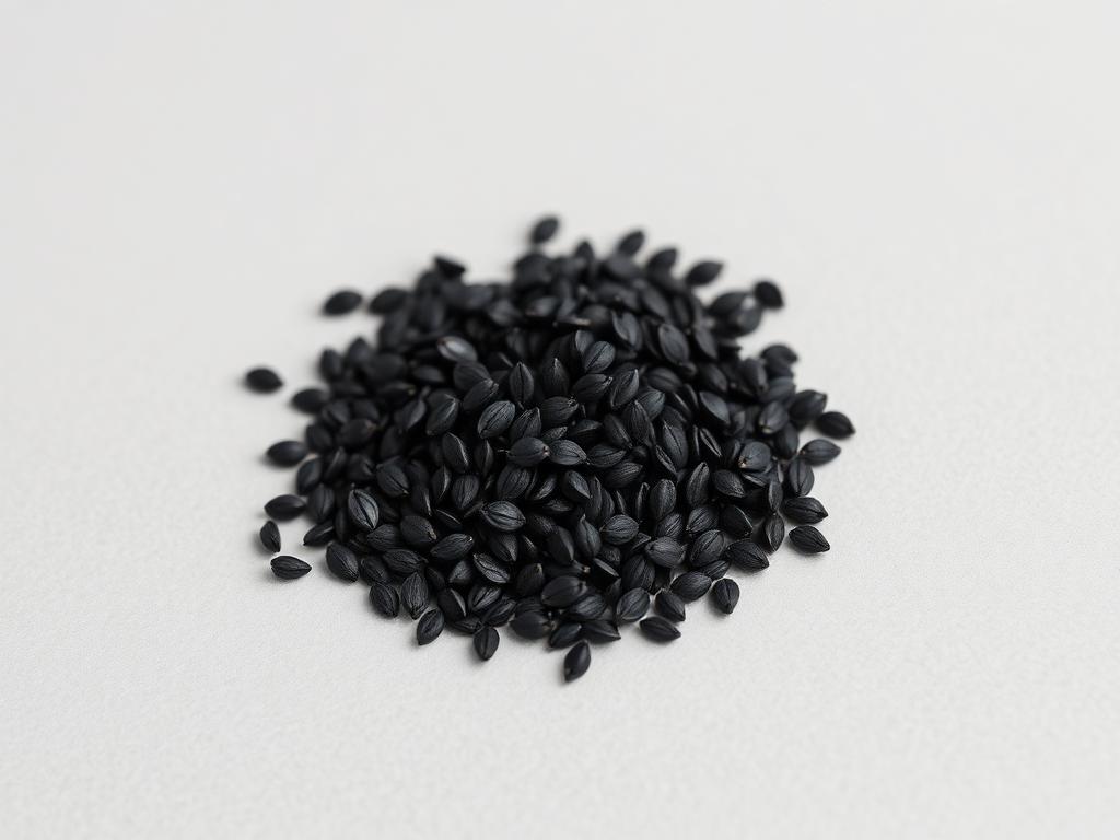 Nigella Seed (Black Cumin) shown as a neutral studio product photograph of the seed in bulk