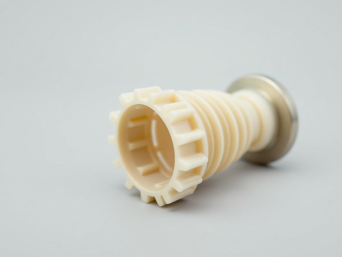 Macro view of a single nylon expansion anchor showing its anti-rotation fins, split expansion body and collar