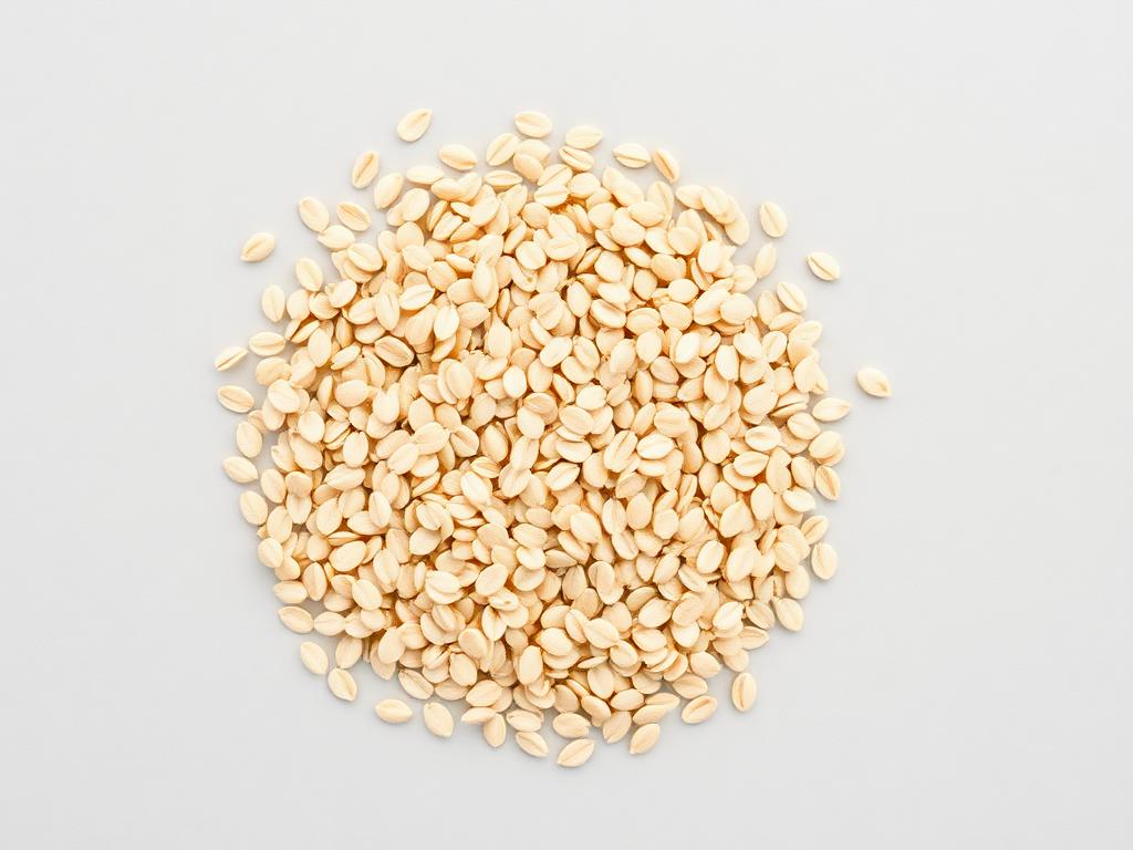 Oats shown as a neutral studio product photograph of the bulk material