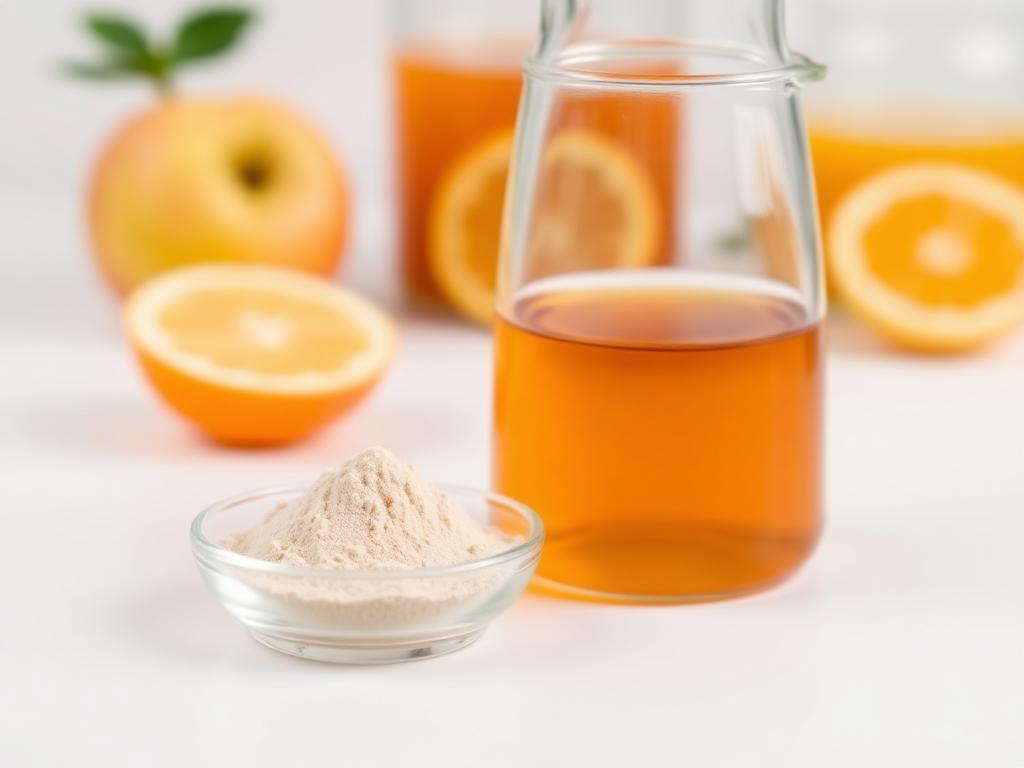 Pectinase — studio photograph of the standardised powder or liquid as supplied in bulk