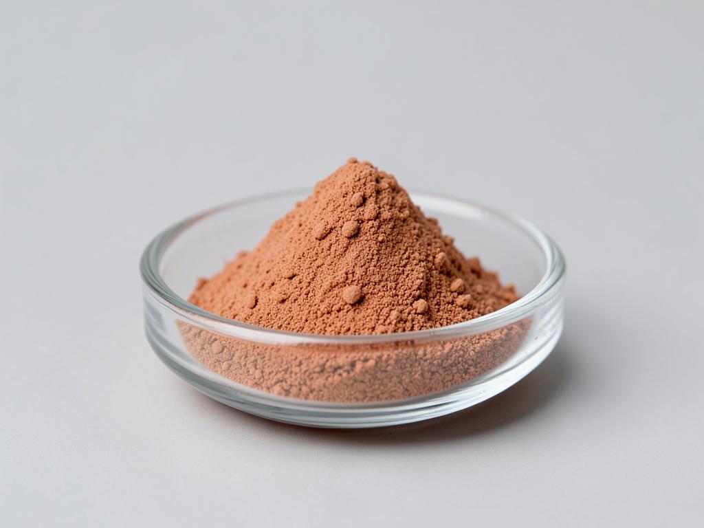 Pomegranate Extract (Ellagic Acid) shown as a fine concentrated extract powder in a shallow dish in a neutral studio photograph