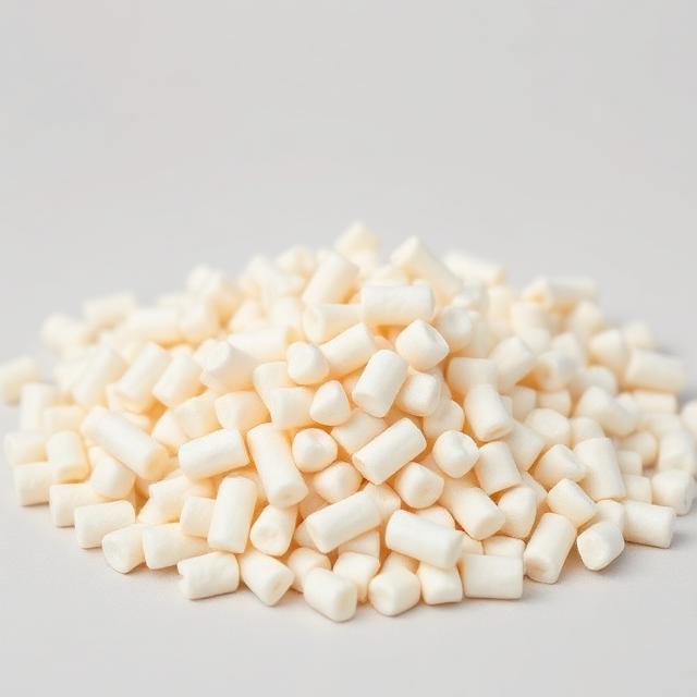 Purging compound pellets shown as a neutral studio product photograph