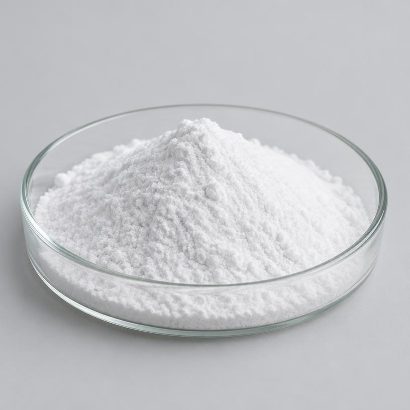 Pyridoxine Hydrochloride — Food & Nutraceutical Grade — studio photograph of white crystalline powder, presented as a B2B sourcing category illustration