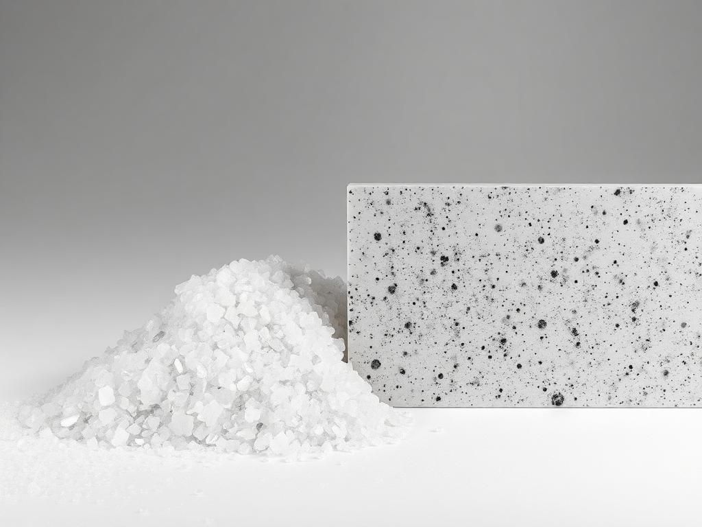 Quartz Aggregate — Engineered Stone and Resin Surface Grain shown as an industrial studio product illustration