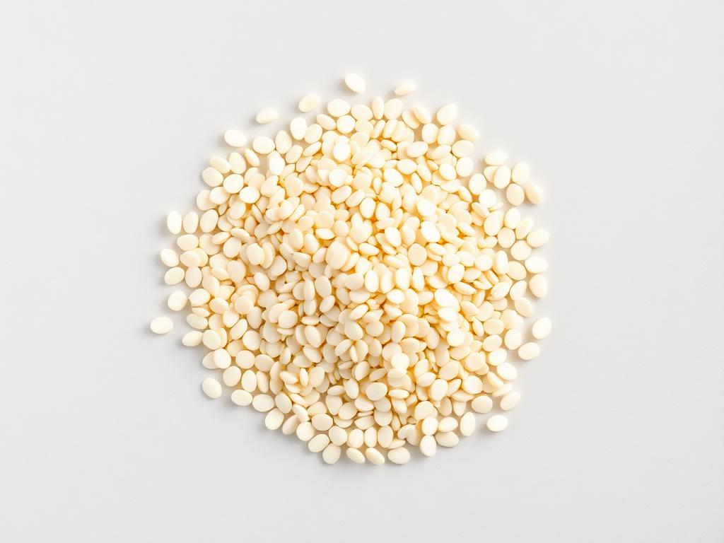 Quinoa shown as a neutral studio product photograph of the bulk material