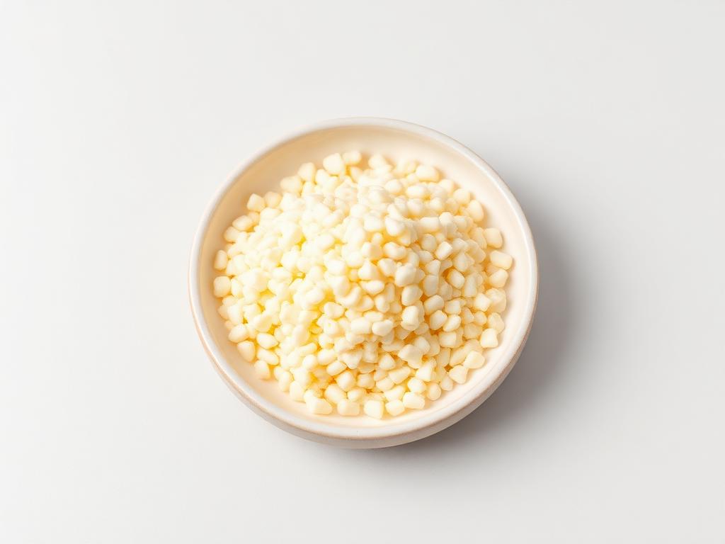 Rennet Casein shown as a neutral studio product photograph of the bulk material