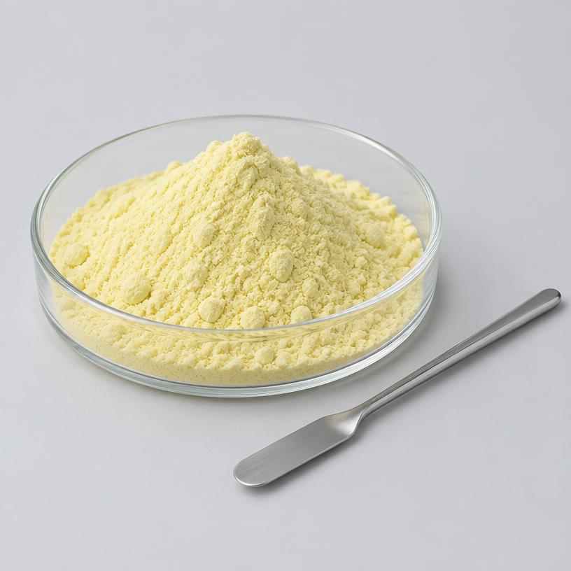 Rutin (Rutoside) — Supplement Grade — studio photograph of fine extract powder, presented as a B2B sourcing category illustration