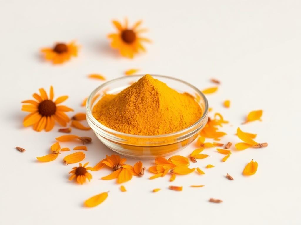 Safflower Yellow — studio photograph of the yellow to orange-yellow powder as supplied in bulk