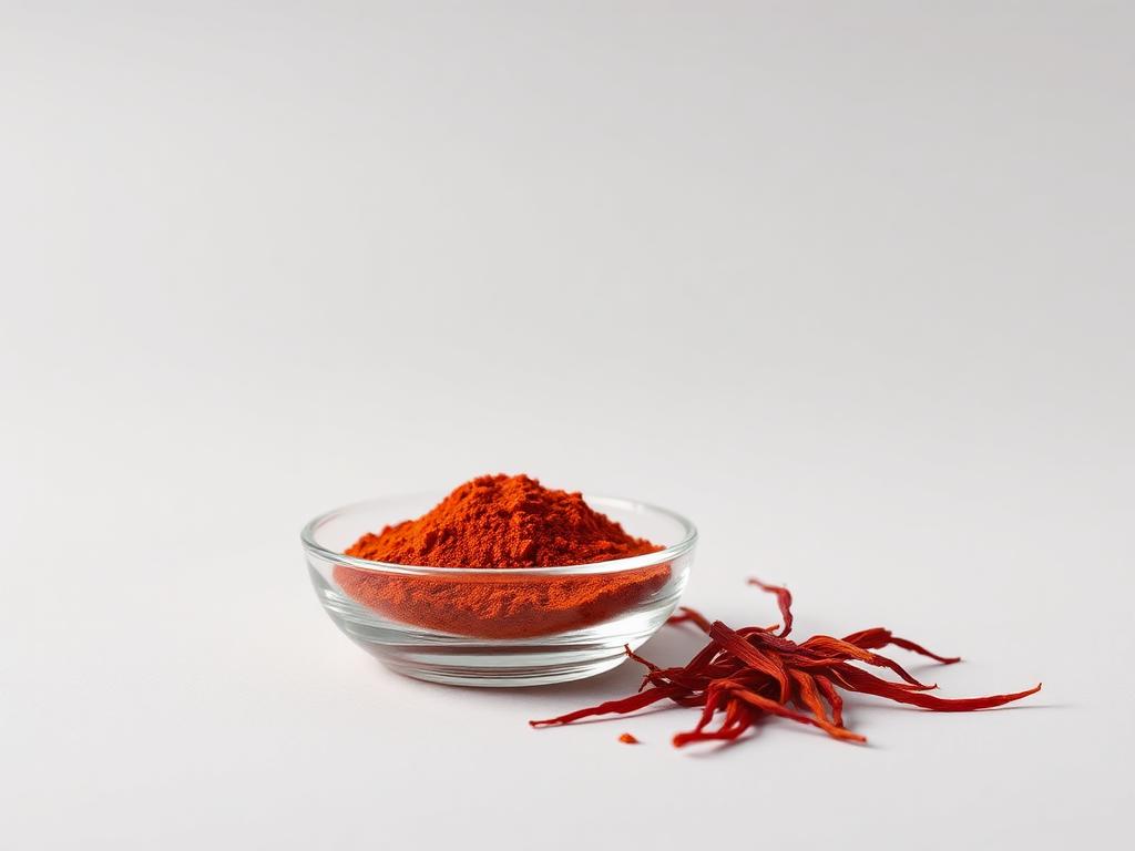 Saffron Extract shown as a neutral studio product photograph of the bulk material