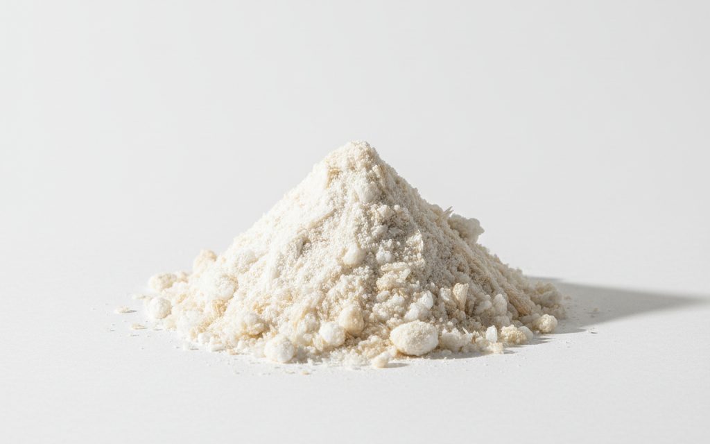 Grade confirmed at quotation — white to light tan crystalline powder or fine needles, characteristic phenolic odor, prone to clumping if exposed to high humidity, studio product photograph