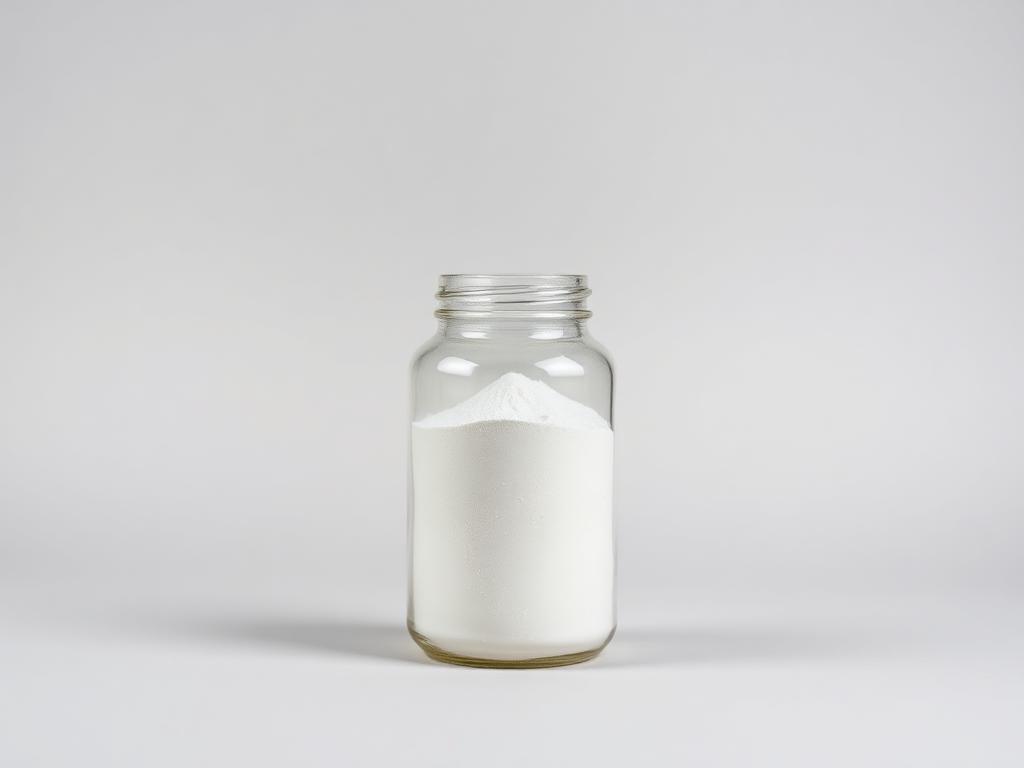 SAMe shown as a neutral studio product photograph of the bulk material