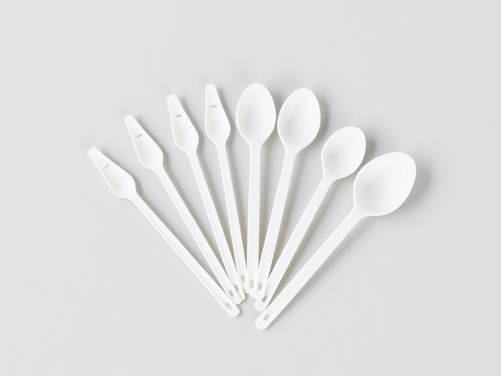Single-Use Sampling Scoops & Spoons shown as a neutral studio product photograph of the material