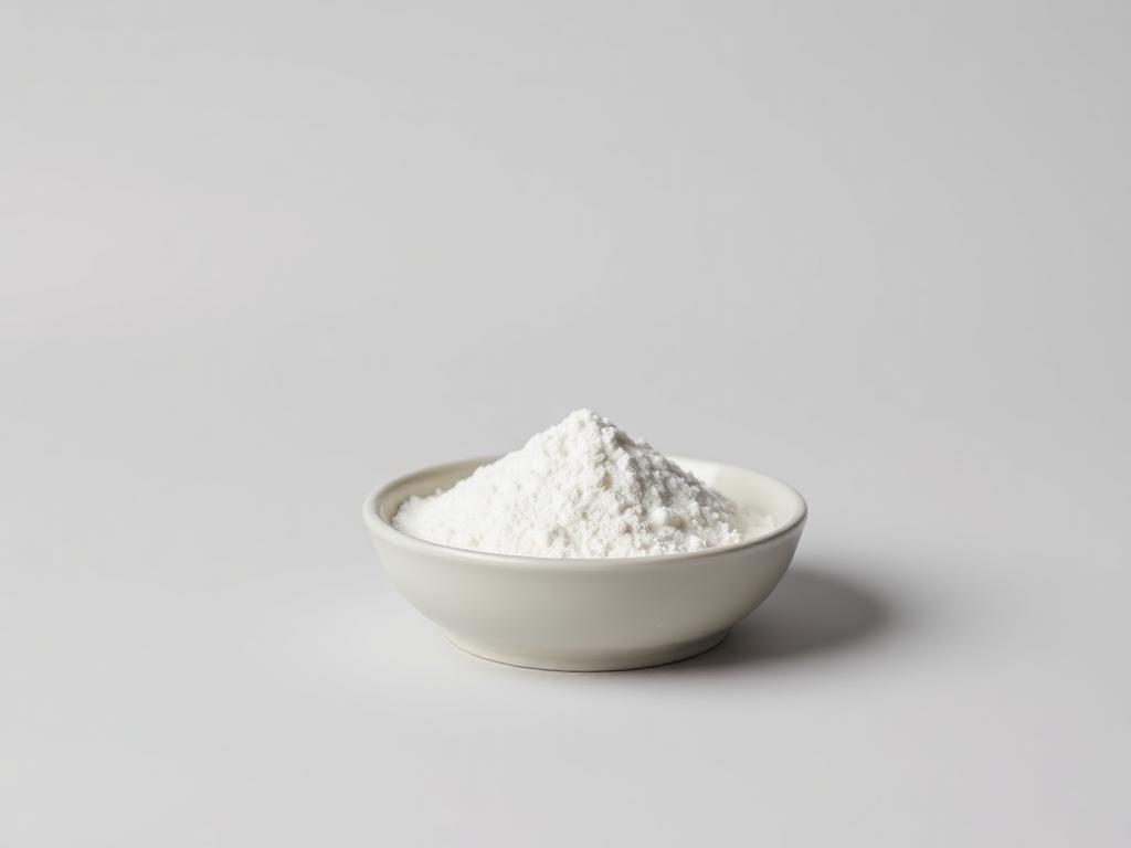 Skim Milk Powder (SMP) shown as a neutral studio product photograph of the bulk material