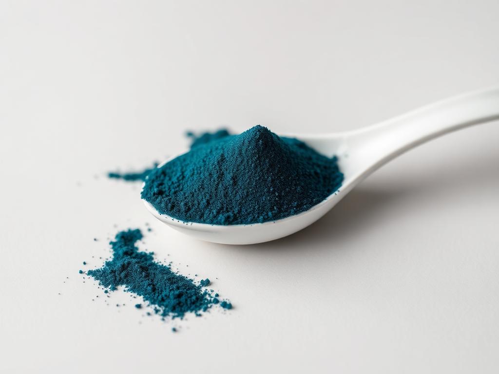 Sodium Copper Chlorophyllin — studio photograph of the dark green to blue-green powder as supplied in bulk