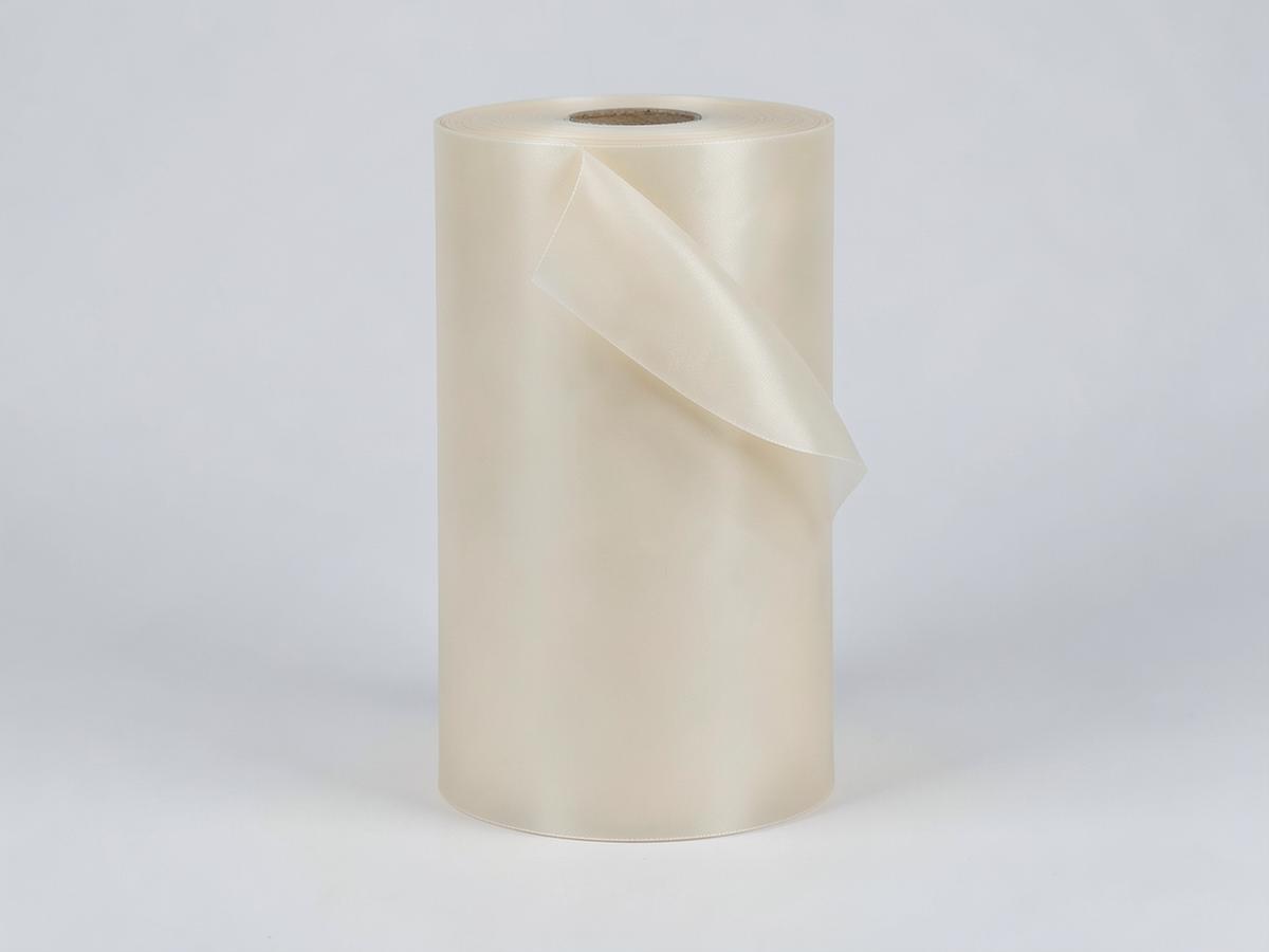Pale translucent spunbond nylon nonwoven fabric roll with a light surface sheen