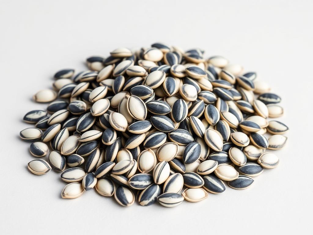 Sunflower Seeds shown as a neutral studio product photograph of the seed in bulk