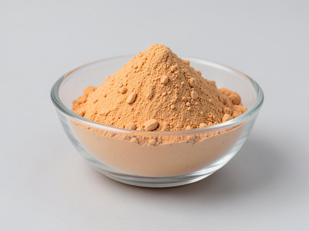 Sweet Potato Powder shown as a fine dried fruit or vegetable powder in a shallow dish in a neutral studio photograph