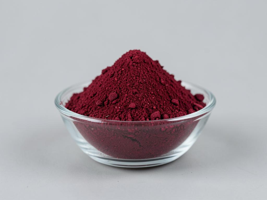 Tart Cherry Powder shown as a fine dried fruit or vegetable powder in a shallow dish in a neutral studio photograph