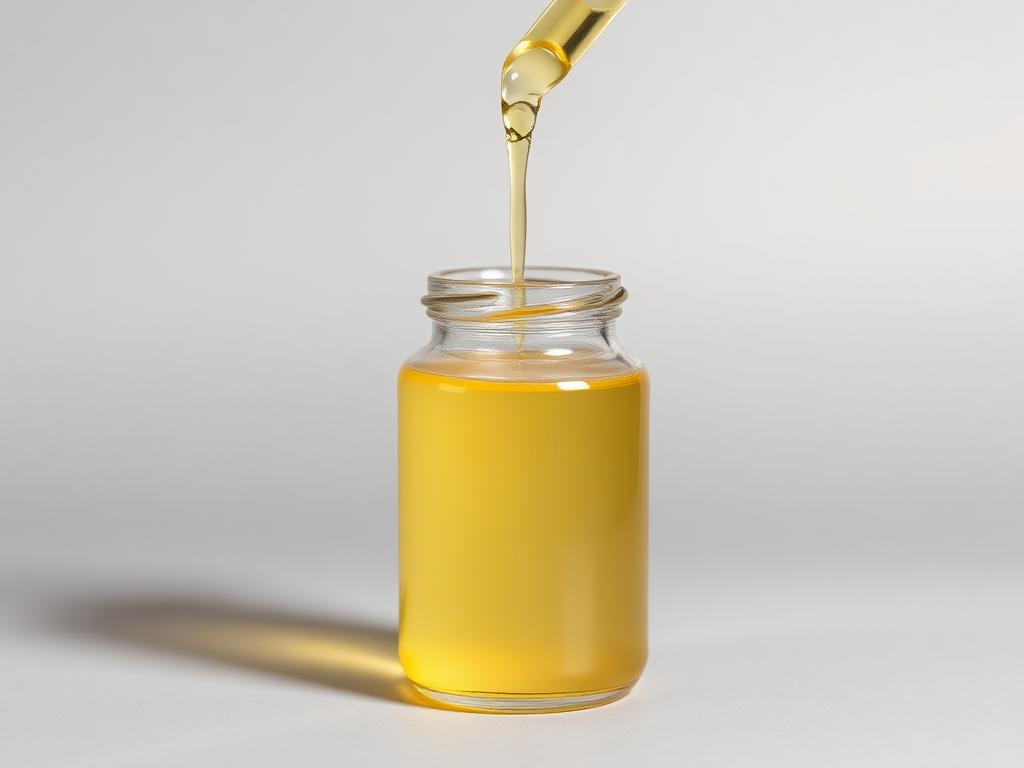 Tetrahexyldecyl Ascorbate — studio photograph of the clear pale yellow viscous oil as supplied in bulk