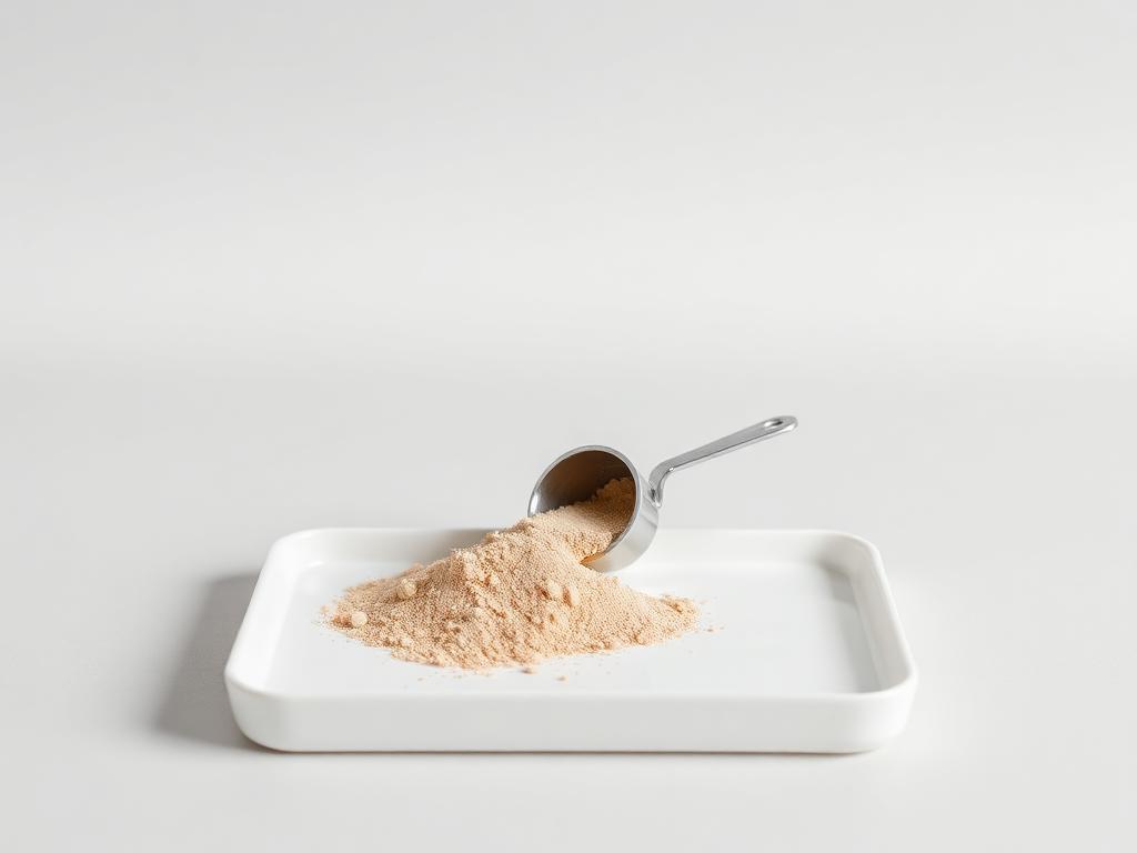 Undenatured Type II Collagen shown as a neutral studio product photograph of the bulk material