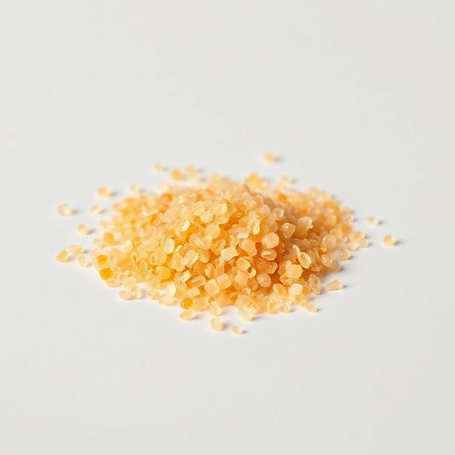 HALS UV stabilizer masterbatch pellets shown as a neutral studio product photograph