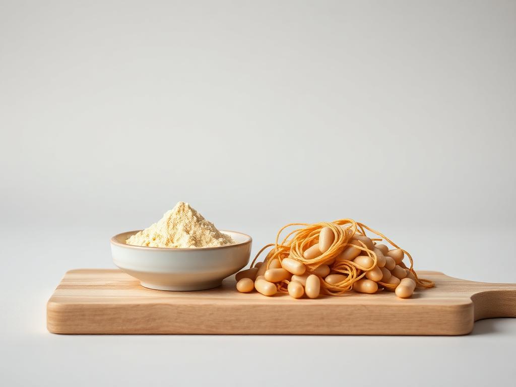 Vitamin K2 MK-7 shown as a neutral studio product photograph of the bulk material