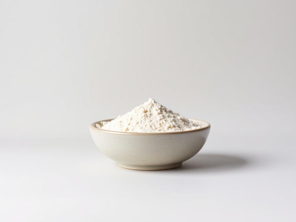 Whey Permeate shown as a neutral studio product photograph of the bulk material