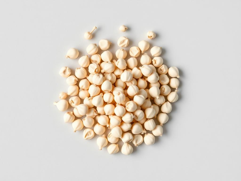 White Pepper shown as a neutral studio product photograph of the bulk material